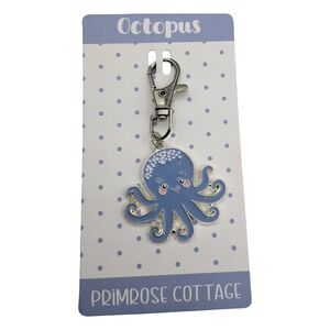 Primrose Cottage Octopus Enamel Scissor Fob Keychain Blue PCM-039